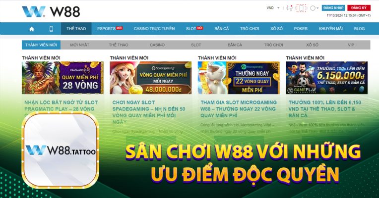 Sân chơi W88 với những ưu điểm độc quyền
